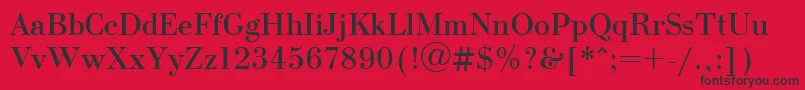 UkBodoni Font – Black Fonts on Red Background