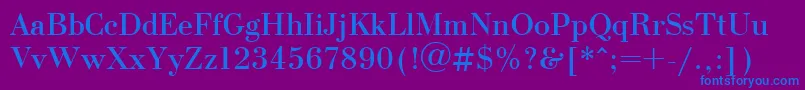UkBodoni Font – Blue Fonts on Purple Background
