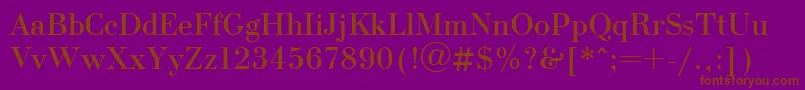 UkBodoni Font – Brown Fonts on Purple Background
