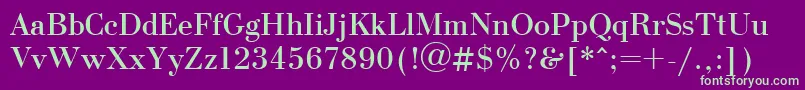 UkBodoni Font – Green Fonts on Purple Background
