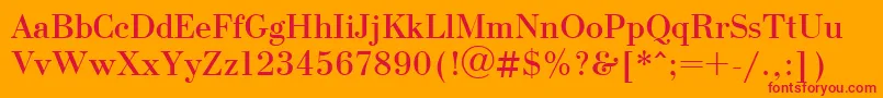 Шрифт UkBodoni – красные шрифты на оранжевом фоне