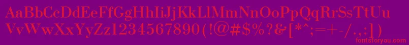 UkBodoni Font – Red Fonts on Purple Background