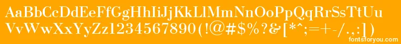 Шрифт UkBodoni – белые шрифты на оранжевом фоне