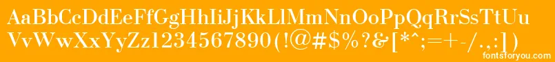 フォントUkBodoni – オレンジの背景に白い文字