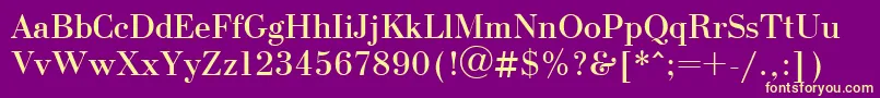 UkBodoni Font – Yellow Fonts on Purple Background