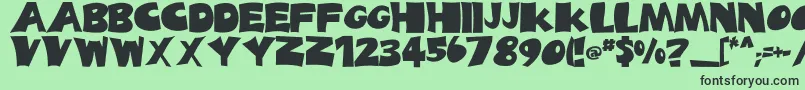 フォントDaldesLight – 緑の背景に黒い文字