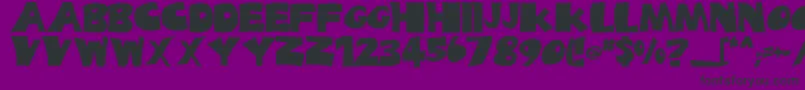 DaldesLight-Schriftart – Schwarze Schriften auf violettem Hintergrund
