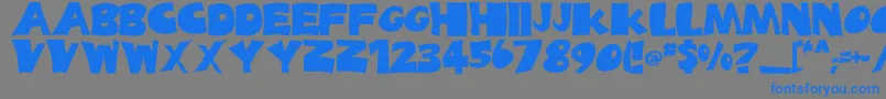 フォントDaldesLight – 灰色の背景に青い文字