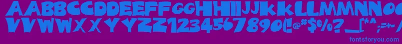 Шрифт DaldesLight – синие шрифты на фиолетовом фоне