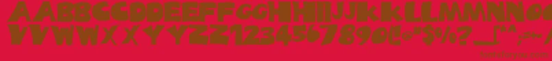 フォントDaldesLight – 赤い背景に茶色の文字