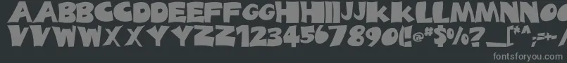 DaldesLight-fontti – harmaat kirjasimet mustalla taustalla