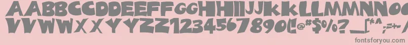 フォントDaldesLight – ピンクの背景に灰色の文字