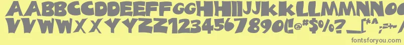 DaldesLight Font – Gray Fonts on Yellow Background