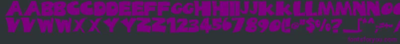 DaldesLight-fontti – violetit fontit mustalla taustalla