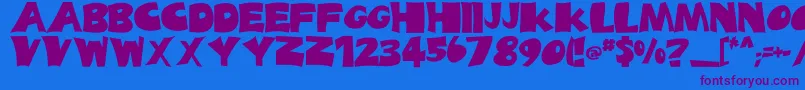 DaldesLight Font – Purple Fonts on Blue Background