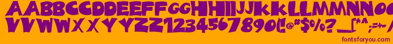 DaldesLight Font – Purple Fonts on Orange Background