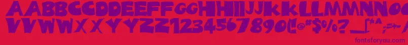 DaldesLight-fontti – violetit fontit punaisella taustalla