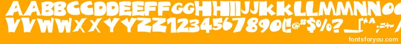 DaldesLight Font – White Fonts on Orange Background