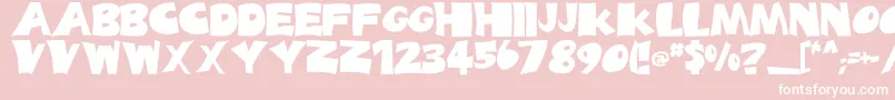 Шрифт DaldesLight – белые шрифты на розовом фоне
