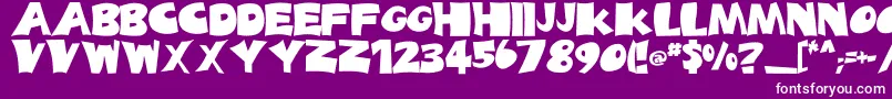 Шрифт DaldesLight – белые шрифты на фиолетовом фоне