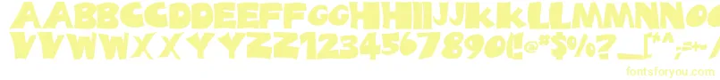 Шрифт DaldesLight – жёлтые шрифты на белом фоне
