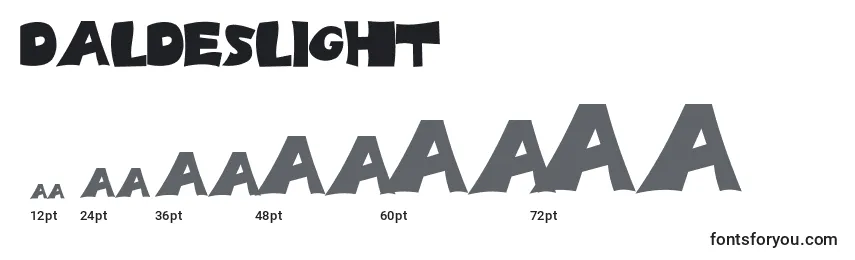 DaldesLight Font Sizes