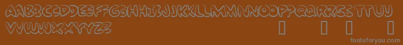 Шрифт BubbleGumRockAtrial – серые шрифты на коричневом фоне