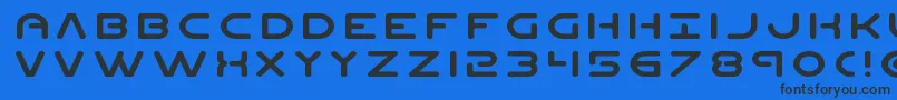 Planetnexpand Font – Black Fonts on Blue Background