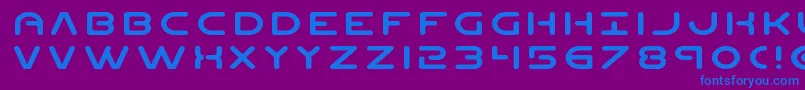 Planetnexpand-fontti – siniset fontit violetilla taustalla