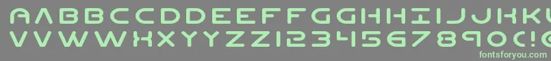 Planetnexpand Font – Green Fonts on Gray Background