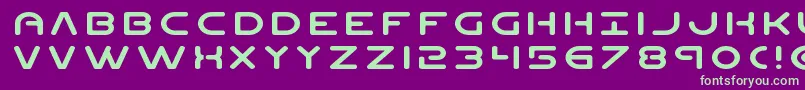 Planetnexpand Font – Green Fonts on Purple Background