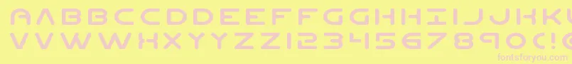 Planetnexpand Font – Pink Fonts on Yellow Background