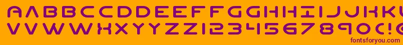 Planetnexpand Font – Purple Fonts on Orange Background