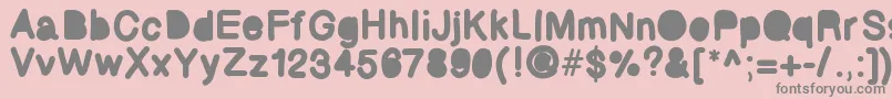 Bubbled Font – Gray Fonts on Pink Background