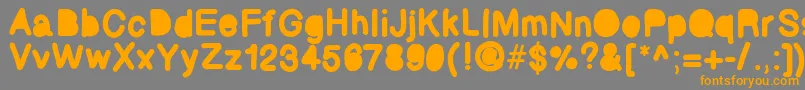 Bubbled Font – Orange Fonts on Gray Background