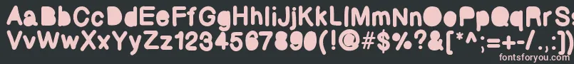 Bubbled Font – Pink Fonts on Black Background