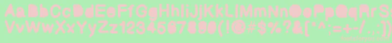Bubbled Font – Pink Fonts on Green Background