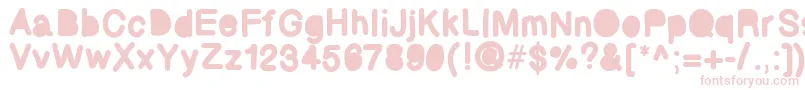 Bubbled Font – Pink Fonts on White Background