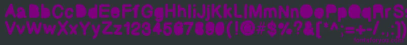 Bubbled Font – Purple Fonts on Black Background