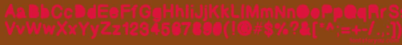 Bubbled Font – Red Fonts on Brown Background