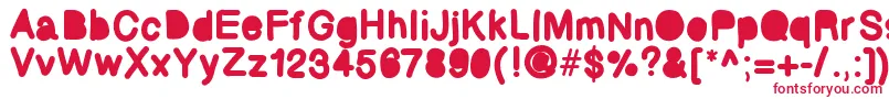 Bubbled Font – Red Fonts on White Background