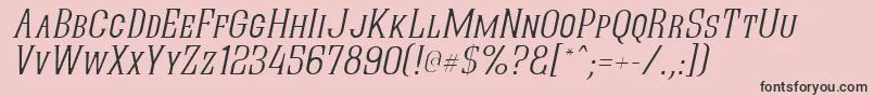 QuasticKapsThinItalic Font – Black Fonts on Pink Background