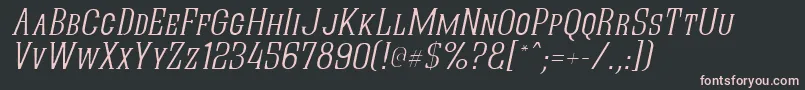 QuasticKapsThinItalic Font – Pink Fonts on Black Background