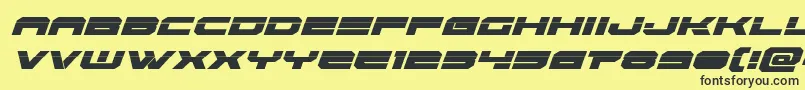 Eridanuslaserital Font – Black Fonts on Yellow Background