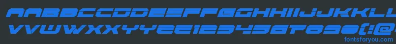 Eridanuslaserital Font – Blue Fonts on Black Background