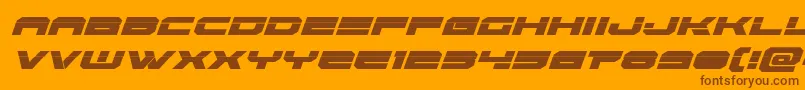Eridanuslaserital Font – Brown Fonts on Orange Background