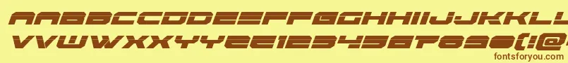 Eridanuslaserital Font – Brown Fonts on Yellow Background