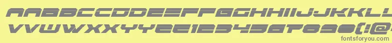 Eridanuslaserital Font – Gray Fonts on Yellow Background
