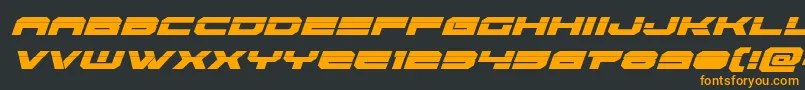 Eridanuslaserital Font – Orange Fonts on Black Background