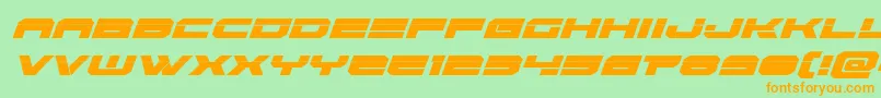 Eridanuslaserital Font – Orange Fonts on Green Background